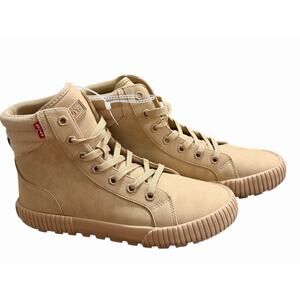 Levi’s Women's Olivia Trek 2 Hightop Platform Sneaker Shoes Tan Size 8.5